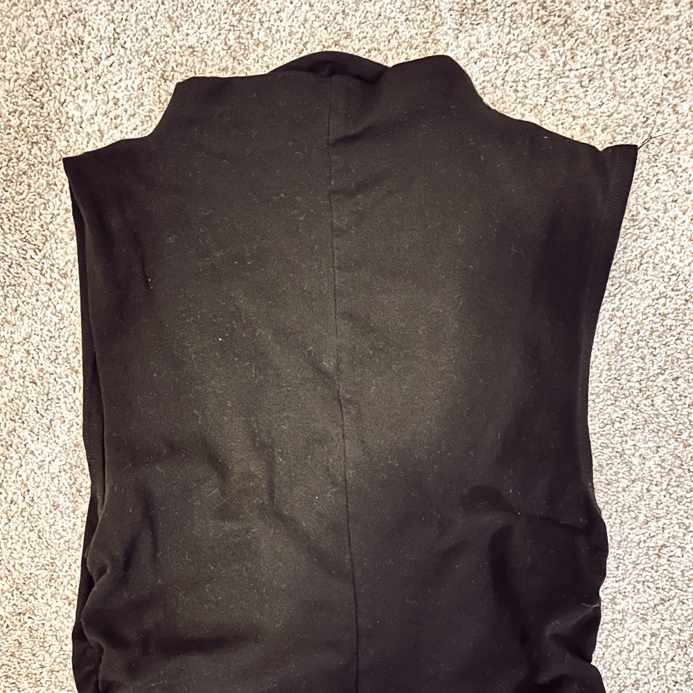 Amazon Mock Neck Ruched Sleeveless Crop Top